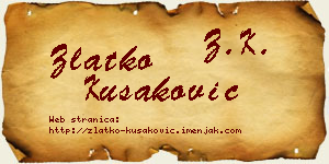 Zlatko Kušaković vizit kartica